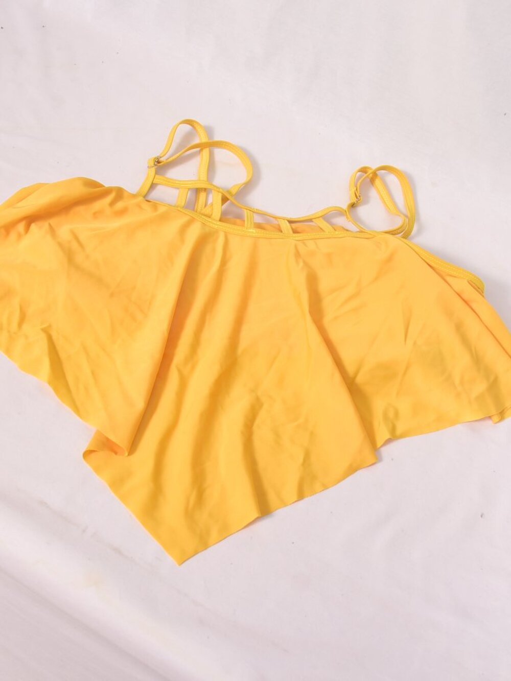 ABOCIW Women's Swimsuit Top Size Large NWT Yellow